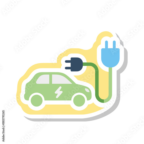 Electric Car Charging Station Plug Cable.