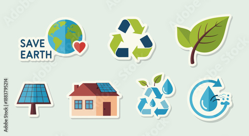 Eco Friendly Icons for Sustainable Living.