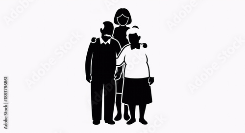 Family Retirement Security And Intergenerational Financial Planning Silhouette