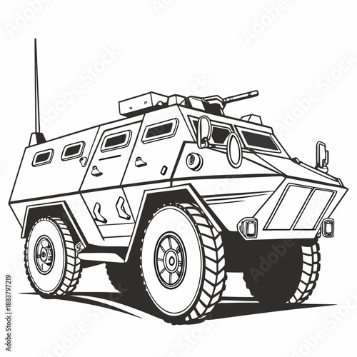 Military armored personnel carrier