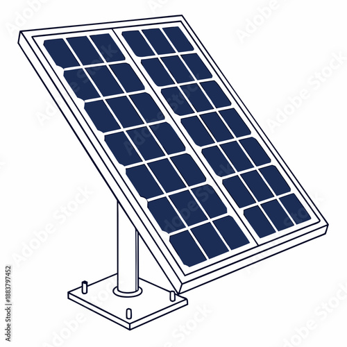 Solar panel on stand