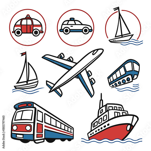 Various modes of transportation