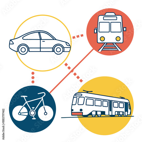 Various modes of transportation