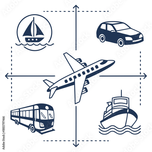 Various modes of transportation