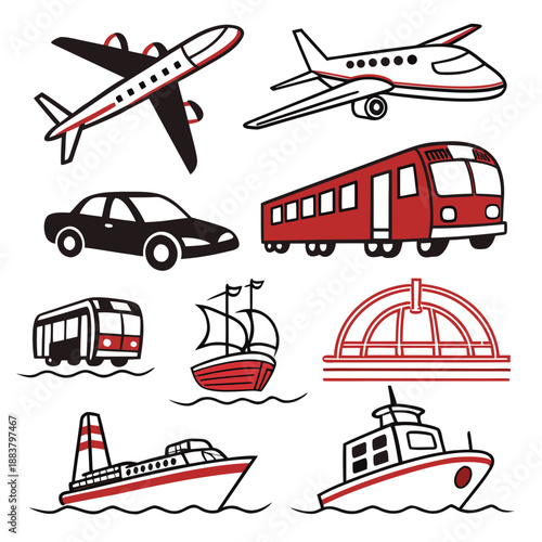 Various modes of transportation
