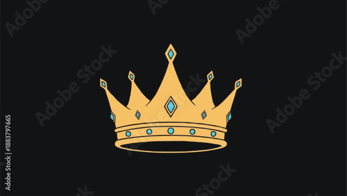 Golden Crown Symbol of Royalty and Power.
