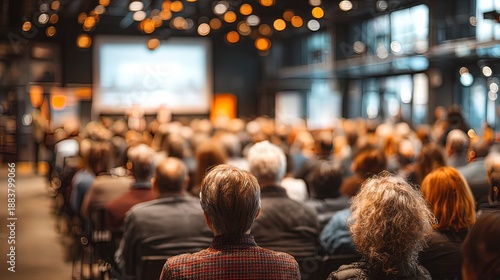 Audience at a conference or presentation