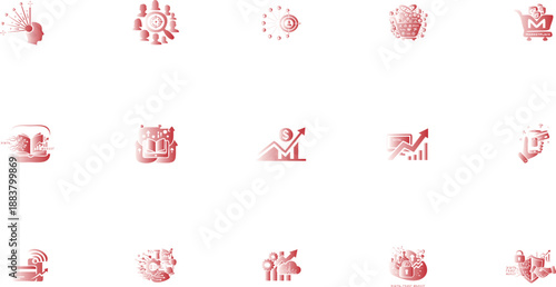 Digital marketing growth concept with open book and rising graph vector illustration