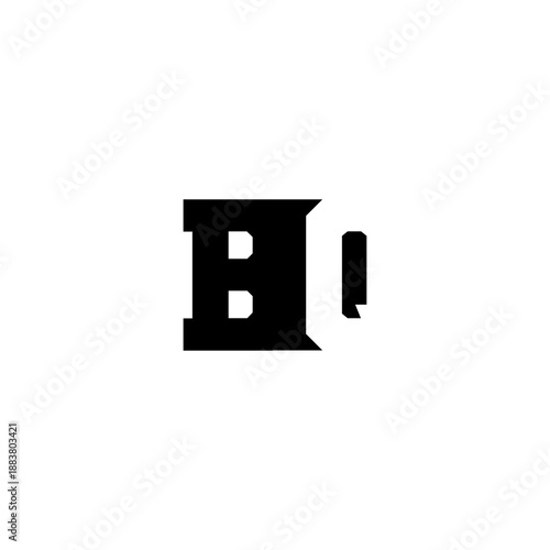 BQ Negative Space Monogram Logo – Modern Minimal Lettermark Design