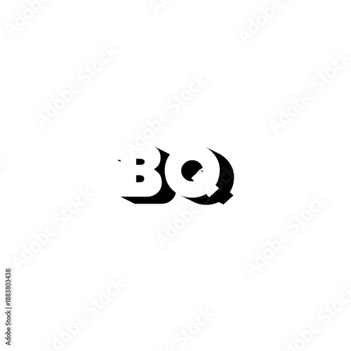 BQ Negative Space Monogram Logo – Modern Minimal Lettermark Design