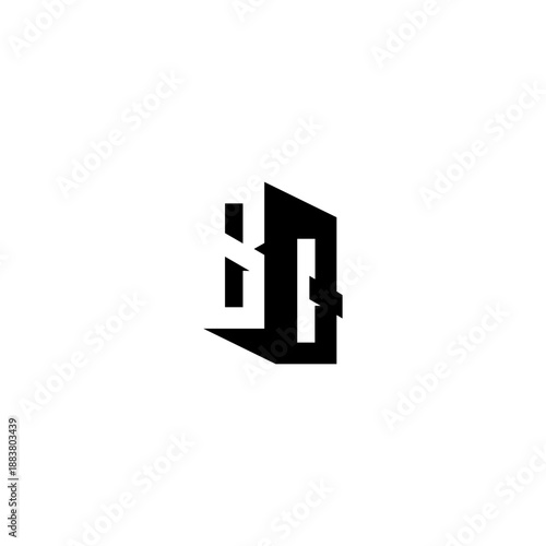 BQ Negative Space Monogram Logo – Modern Minimal Lettermark Design