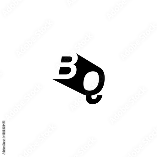 BQ Negative Space Monogram Logo – Modern Minimal Lettermark Design