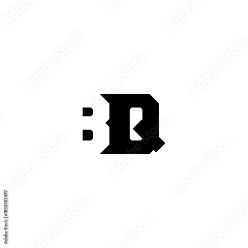 BQ Negative Space Monogram Logo – Modern Minimal Lettermark Design
