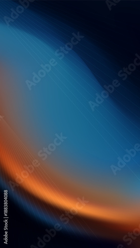 Cosmic Horizon Glow on Blue and Orange Background