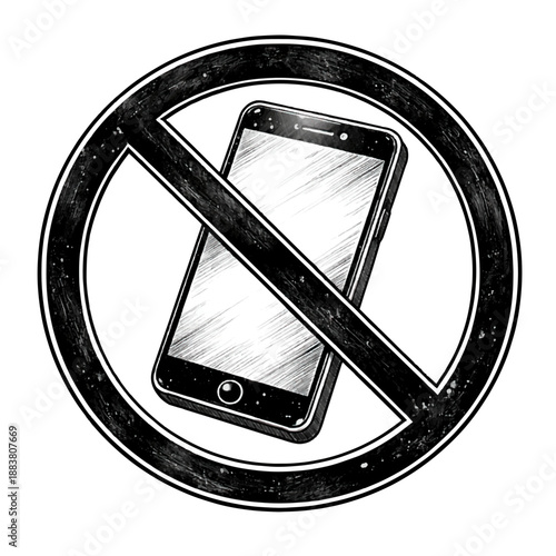 No mobile phones allowed sign vector