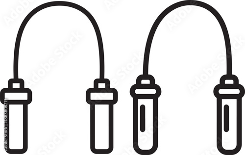 Silhouette jump rope equipment for fitness training