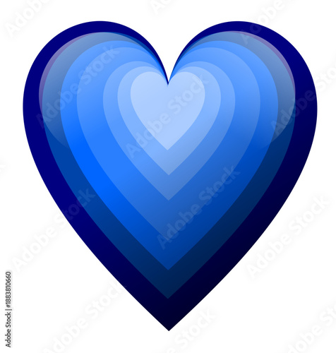 Cœur bleu dégradé