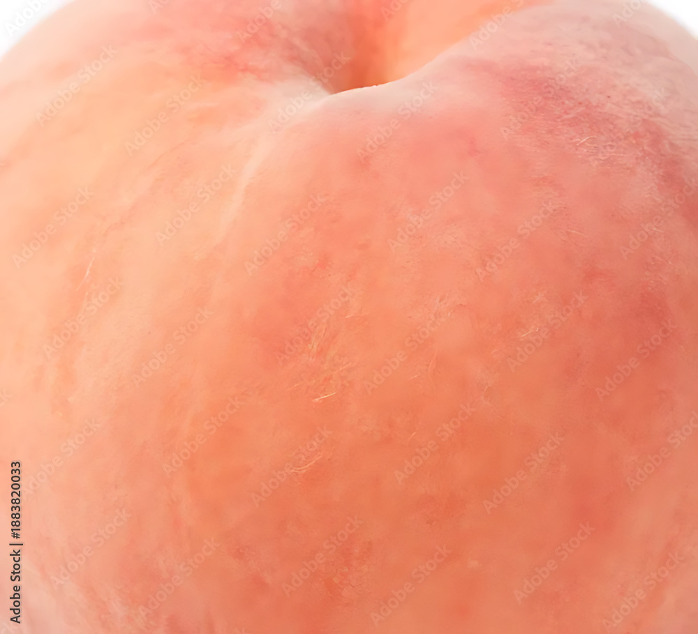 Fototapeta premium Full close-up of peach skin texture with soft fuzz, fresh warm lighting
