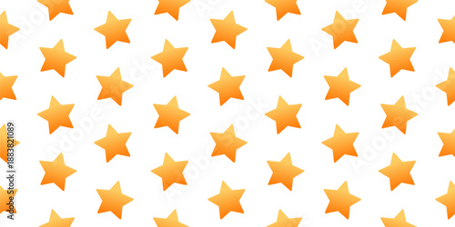 Seamless gold star pattern with yellow gradient stars. Minimalist celestial background for awards, ratings, celebrations, and kids designs. Premium golden sparkle texture for wallpaper.
