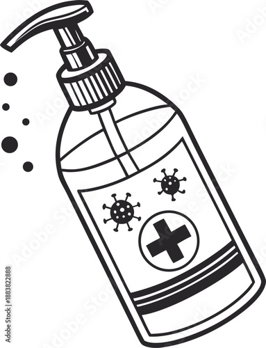 Sanitizer icon design element for website and app ui design projects