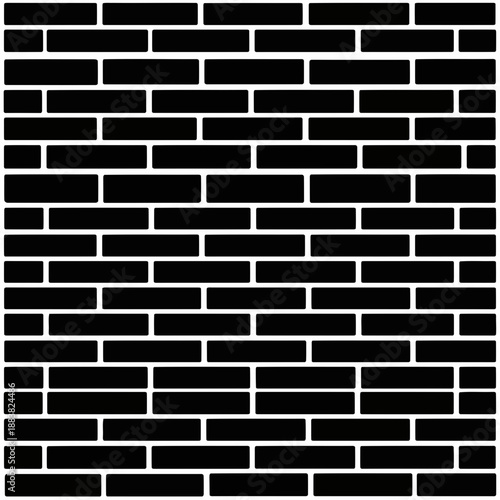 Black brick wall texture with white grout lines on colored background