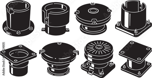 Industrial Base Mounts and Flanges for Machinery and Equipment