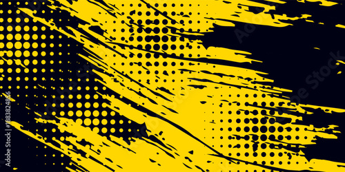Abstract grunge texture and halftone banner design. Dots pop art comics sport style modern. pattern good nice
