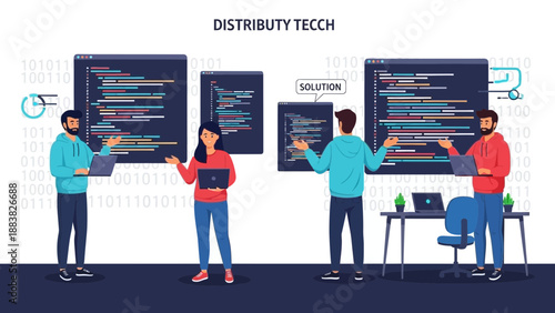 Teamwork and collaboration in software development, coding and programming