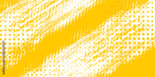 Abstrac yellow grunge texture background with halftone effect vector. Ilustrations light