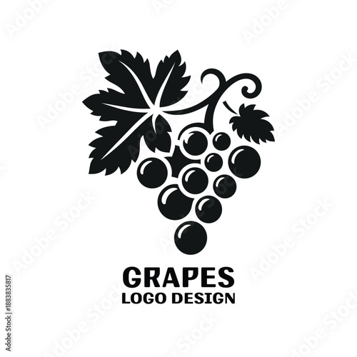 Grapes Vector Logo Design 