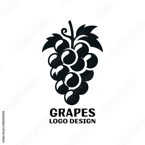 Grapes Vector Logo Design 