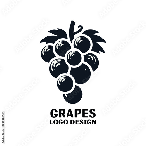 Grapes Vector Logo Design 