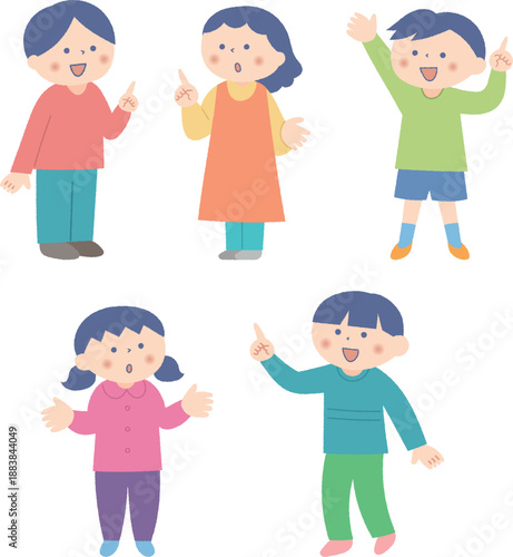 意見を言い合う子供達