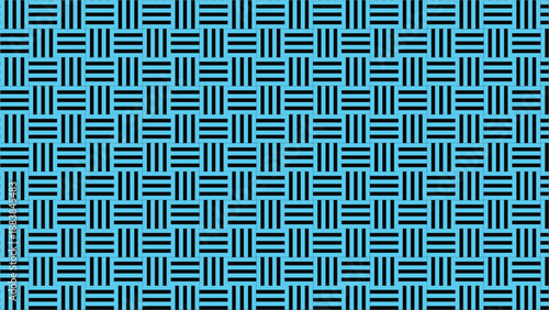 Black lines on cyan background geometric pattern 1