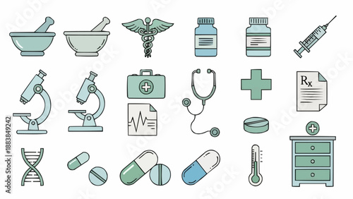 Medical and Healthcare Icons Collection.