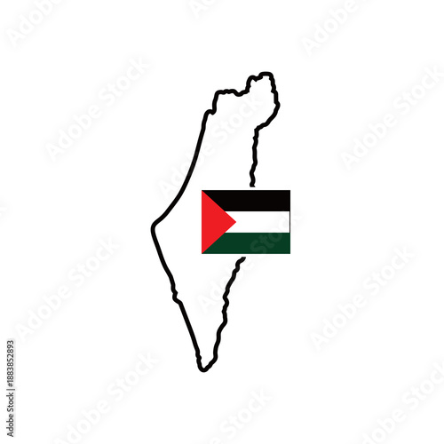 palestine map logo , save palestine logo