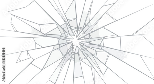 Dynamic broken glass texture illustration with radiating cracks, symbolizing stress, disruption, or sudden impact
