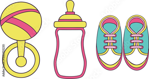 Cute Baby Concept for Parenting and Family Themes. Newborn Baby Care and Love Concept. Baby Growth and Early Childhood Illustration. Happy Baby Lifestyle Concept for Families. Baby Health and Wellness