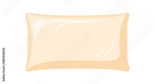 Elegant satin pillowcase isolated on a clean white background, showcasing its smooth texture and soft sheen, perfect for luxurious bedding settings