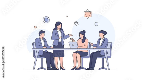 Business Meeting Teamwork Collaboration Strategy Planning Office