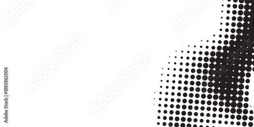 Grunge halftone gradient background. Faded grit noise texture. White and black sand wallpaper. Retro pixelated backdrop.