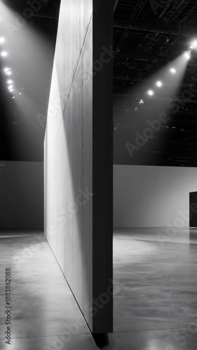 Wallpaper Mural Abstract Architectural Forms: Dramatic Lighting and Geometric Shapes in a Concrete Space Torontodigital.ca