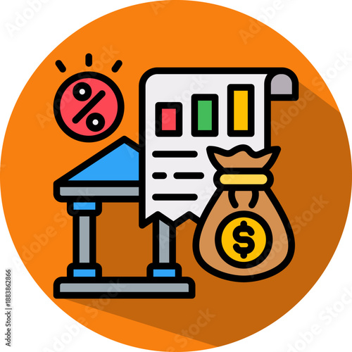 Fiscal Policy isometric icon