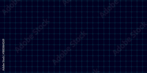 HUD interface grid with blue squares and digital dots on dark blue background. Futuristic user interface layout for technology design or tech dashboard. Vector illustration.