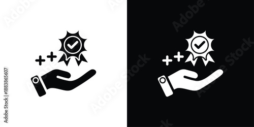 Benefit  Icon Sheet Black And White