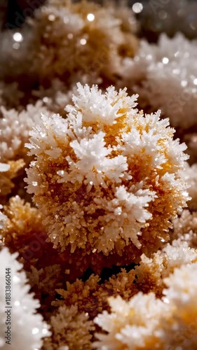 Wallpaper Mural Abstract Close-Up Of Frosted Plants With Sparkling Lights, Natural Aesthetic Torontodigital.ca