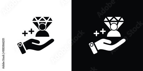Vip  Icon Sheet Black And White
