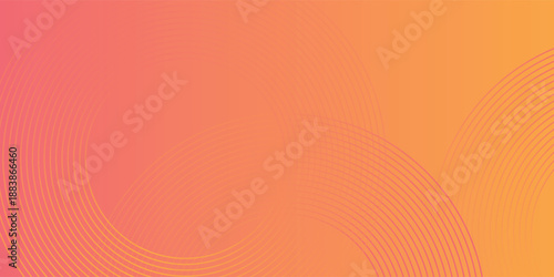 Minimalist banner background, pastel colorful, pink and yellow gradations. Circle effect style geometric, abstract background. modern design gradient eps10