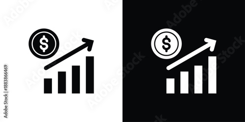 Profitable  Icon Sheet Black And White