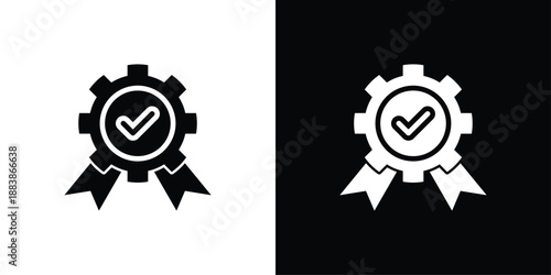 Quality Control  Icon Sheet Black And White
